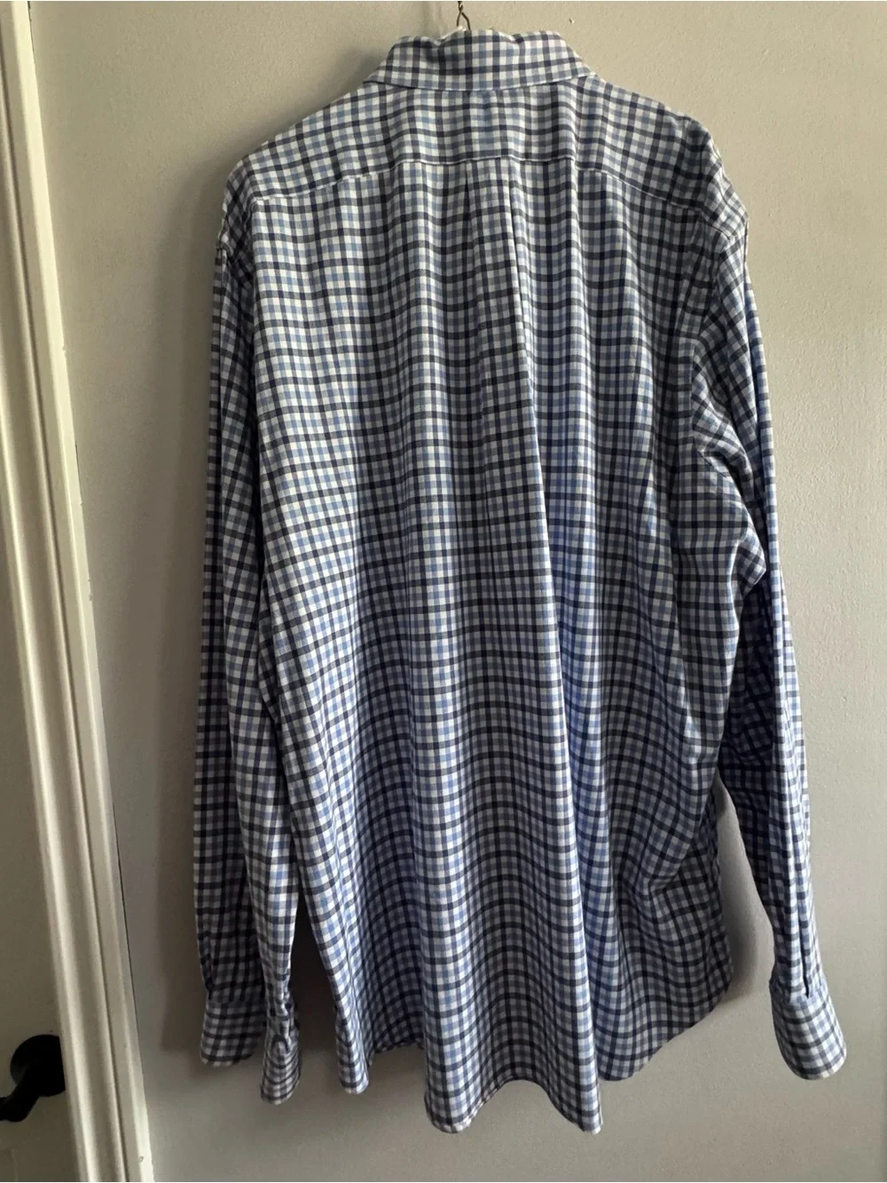 Polo Ralph Lauren Blue White Gingham Check Long Sleeve Button Down Shirt
